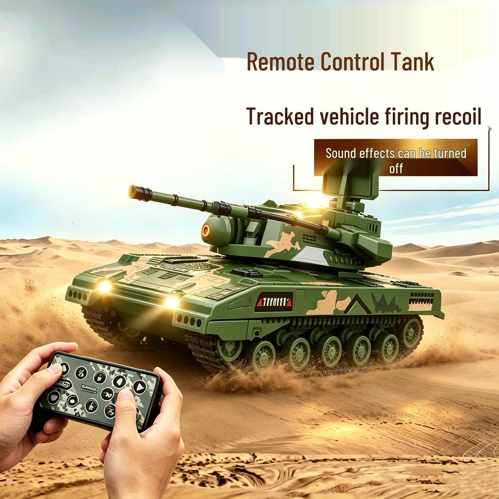 Children's Alloy Mini Tank Toy - Durable Military Model Remote Control Car