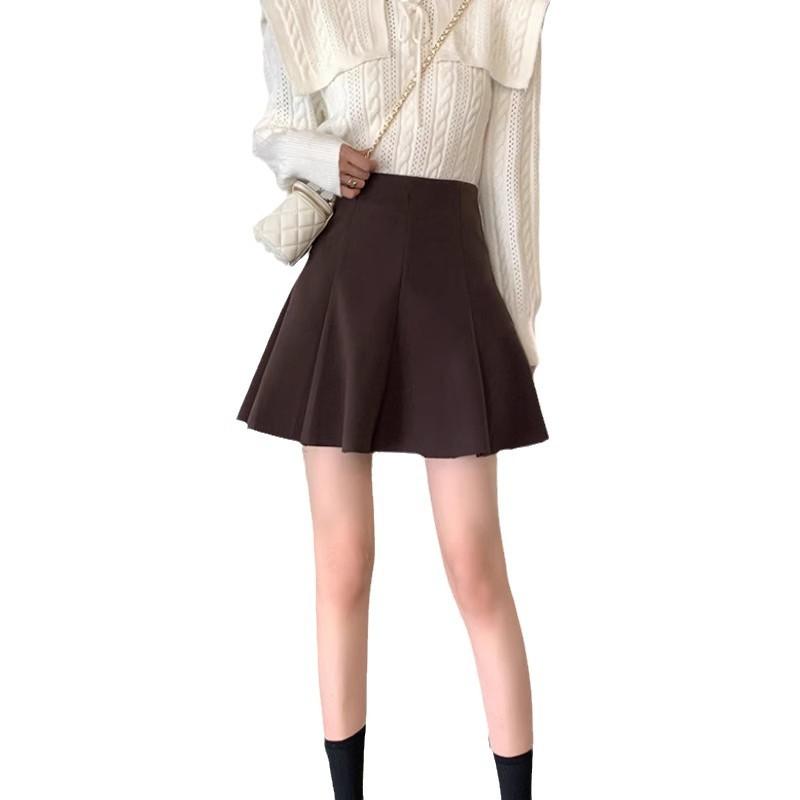 Faux Two-Piece Patchwork Skirt for Women Summer High-Waisted Striped Pencil Skirt Stylish Slimming Casual All-match Versatile Pleated Skirt