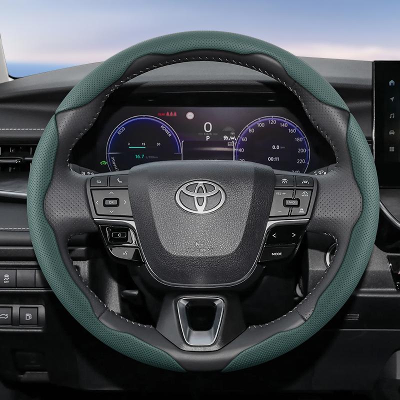 

Suitable for Toyota Breathable Hole Leather Steering Wheel Cover Segmented Quick Release Design Non-Slip Durable Chr Yaris Auris Rav4 Corolla Hilux Wi