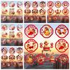 Year of Horse 2026 New Year Window Stickers 5D Plush PVC Flat Festival Stickers  Living Room