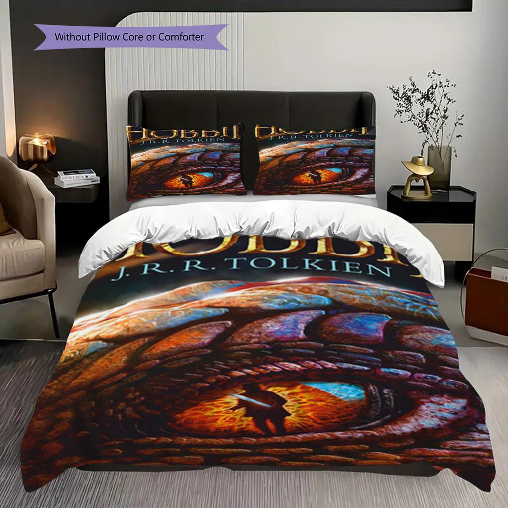 Hobbit Annual Threepiece Set 1 Duvet Cover 2 Pillowcase Without Core Christmas Birthday Gift Soft And Comfortable Duvet Cover And Pillowcase
