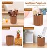 360° Rotating Utensil Holder Wooden Large Capacity Kitchenware Storage Rack Non slip Countertop Organizer Kitchen Accessories