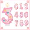 Dog and Cat 3rd Birthday Candle Paw Cake Topper Cupcake Decorations for Pet Theme Party Decor Anniversary Celebrations Supplies