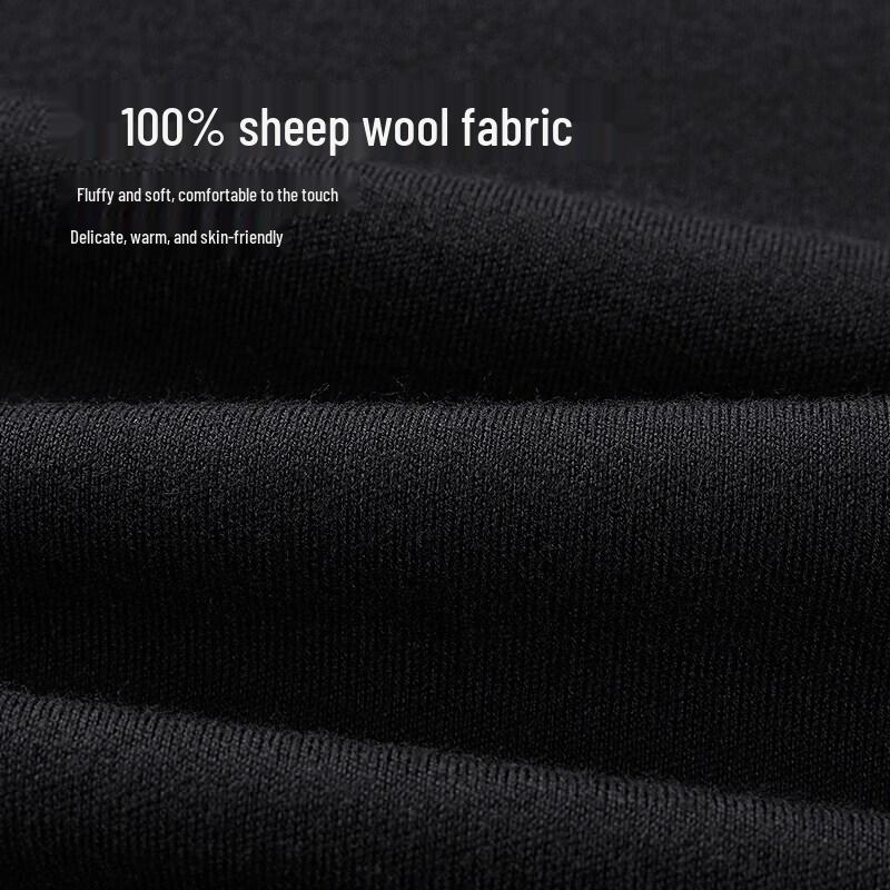 HLA Men's Long Sleeve Pure Wool Pullover Sweater