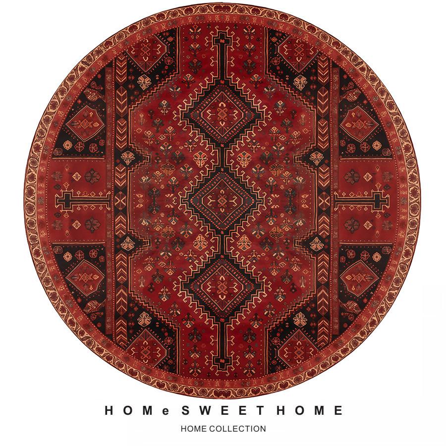 Persian Ethnic Style Round Living Room Carpet Water Absorption NonSlip Cold Blanket DirtResistant And Easy To Take Care Of Carpet Crystal Velvet