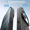 For Apple 17PRO Mobile Phone Case for IPhone16 Skin-feeling Fine Magnetic Ring 15 Contrasting Color PC Magnetic Protective Case