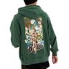Li Ning Badfive Sports Basketball Series Hoodie With Tiger Mountain Print Unisex Hoodies Garden-Green AWDS129-4
