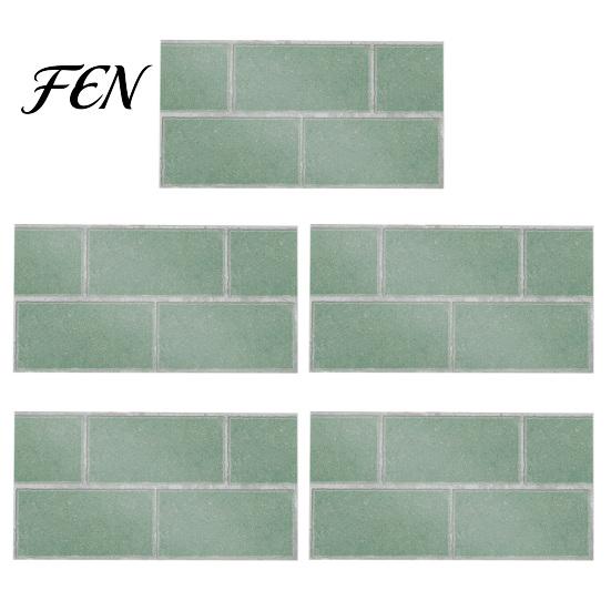 Waterproof Wall Decals for Kitchen 5Pcs Vintage Brick Tile Stickers, Oil?Proof Wallpaper, Peel Oil Proof Stickers Bathroom & Stick Backsplash Living