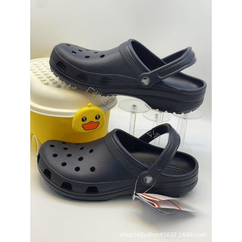 Men's and Women's Beach Shoes Baotou Sandals Outer Wear Couple's Casual Versatile Breathable Hole Shoes Beach Non-slip