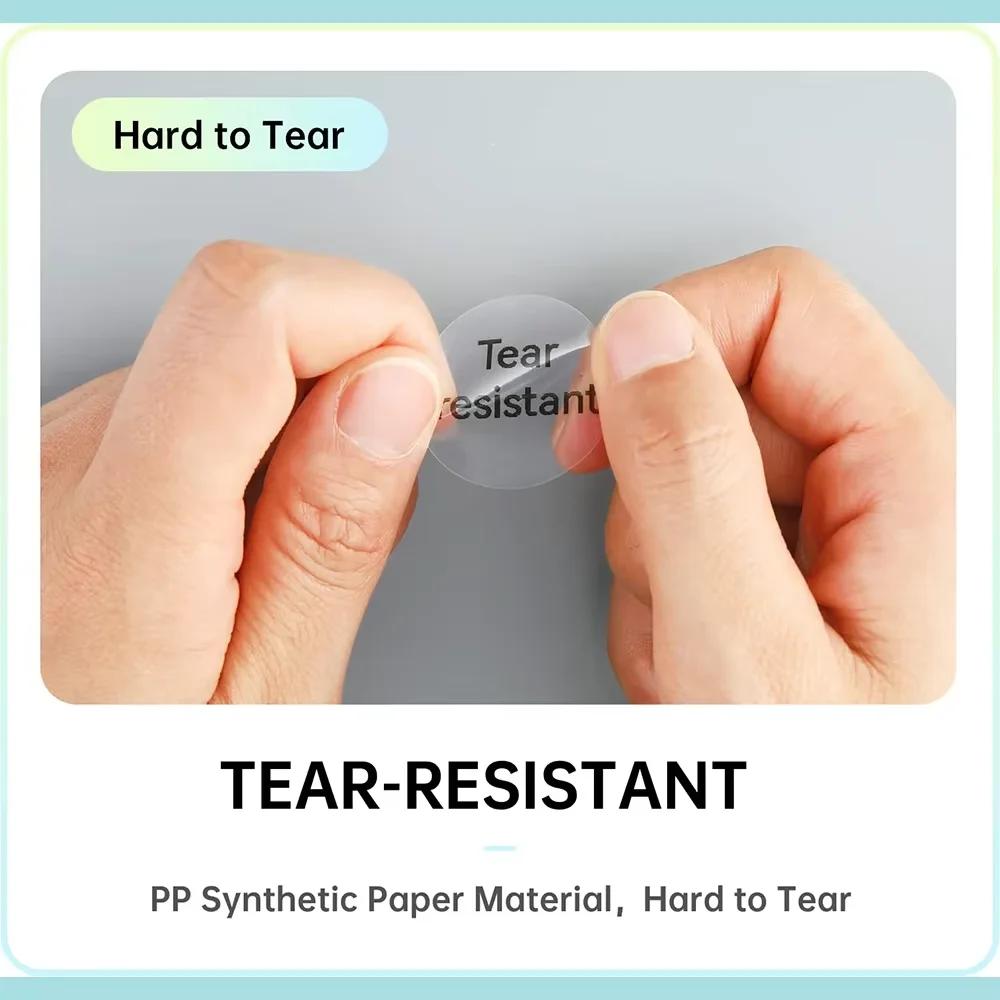 Niimbot M2/M3 Transparentes Etikett Selbstklebendes Thermotransfer-Druckpapier Wasserdicht Reißfest Klare Versiegelungsaufkleber