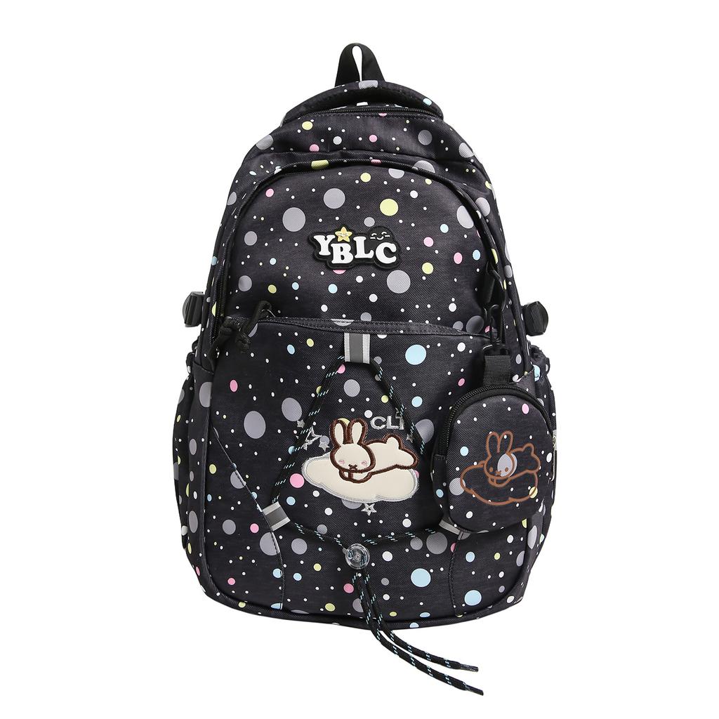 Schoolbag Cherry Blossom Pink Cartoon Cute Large Capacity Elementary School School Bag Female ins Junior High School Backpack Summer Casual Backpack