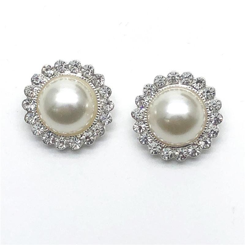 50pcs Fashionable Pillow-like Buttons Large Pearl 18/20/23mm Metal Shank Buttons Clothing DIY Accessories