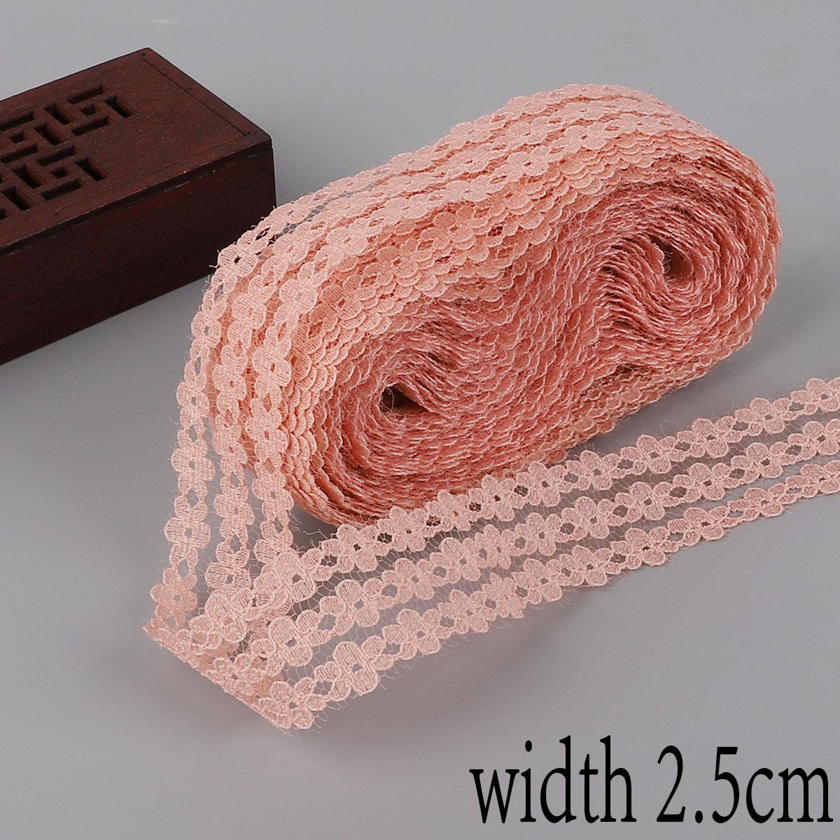 

10 ярдов/упаковка 2,5 см неэластичные кружева три ряда сливового кружева DIY серьги ручной работы повязка на голову аксессуары материал Width: 2.5cm Length: 9 m