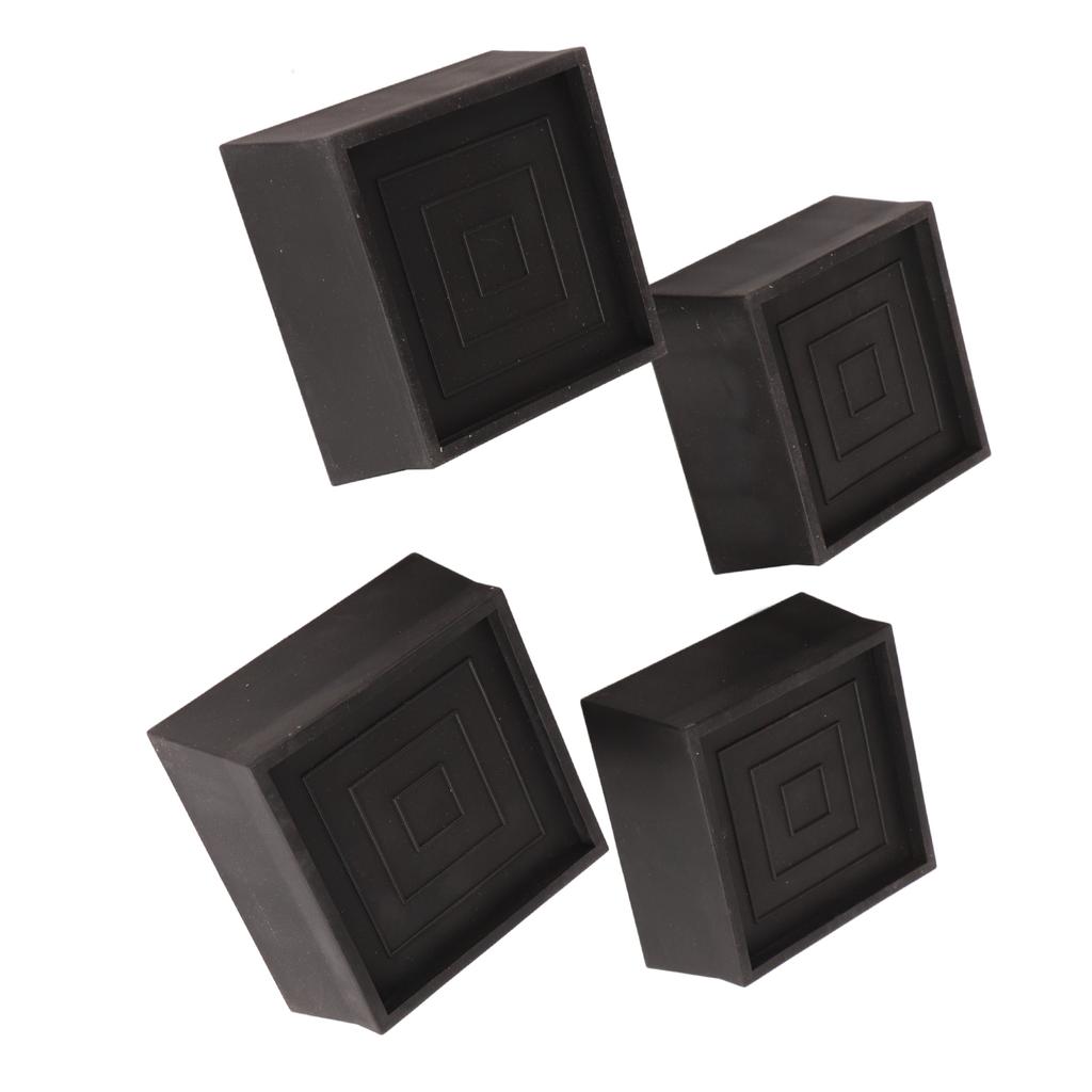 Furniture Riser 2 Inch Stackable TPU Square Desk Riser Heavy Duty Waterproof Anti Slip Black Heighten Riser Bed Lift