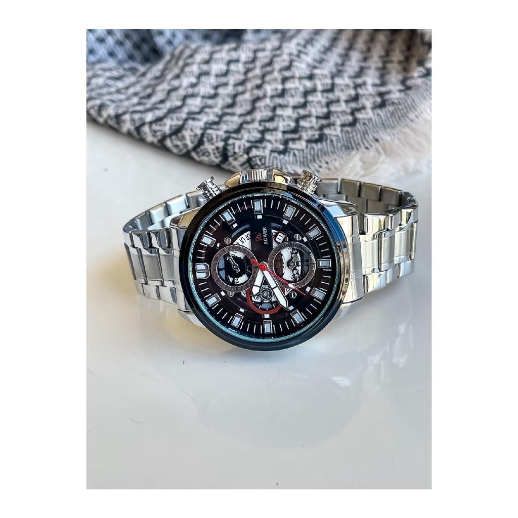 Neue Saison Silberfarbene Metallkordel Herrenuhr mit Armband als Geschenk