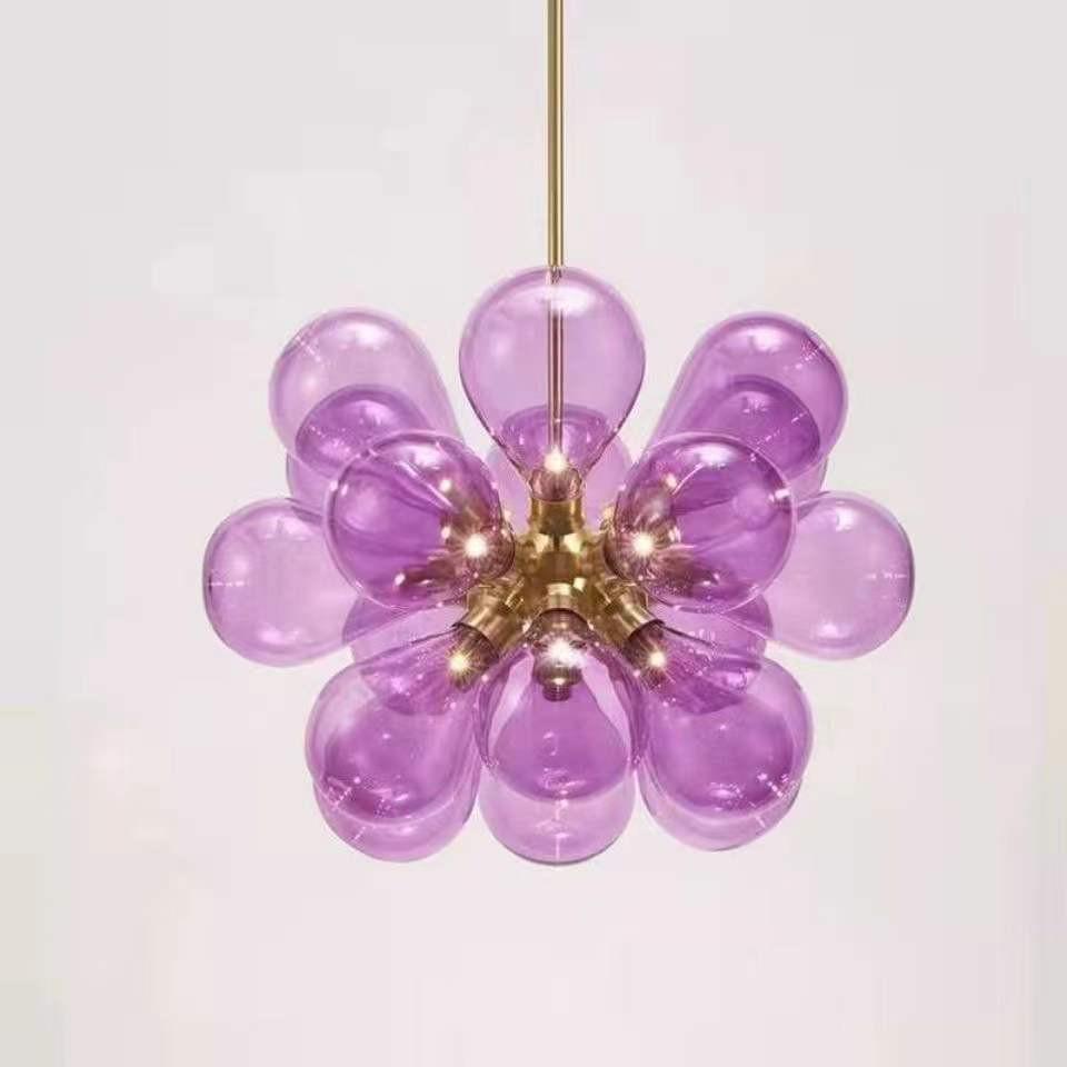 Nordic Bubble Glass Chandelier for Bedroom, Dining, and Living Room Without Light Source