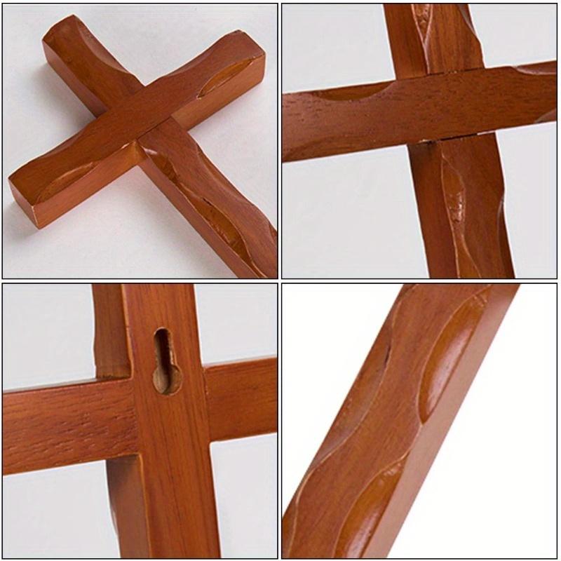 Church Catholic Crucifix Jesus Christ Wooden Wall Cross Mysterious Craft Hanging Ornament Smooth Blessing Gift Durable Pendant