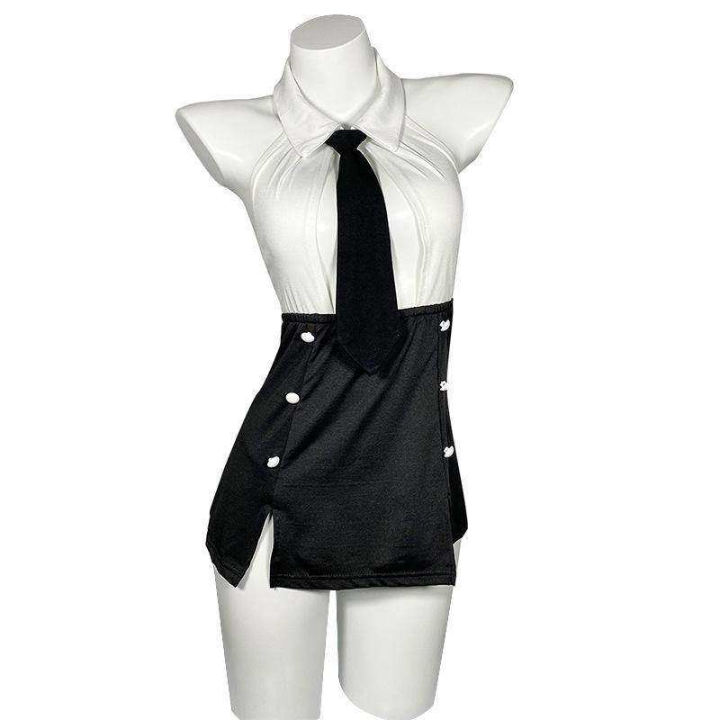 Sexy Lingerie Hot Bed Passion Secretary Uniform Robe Hip Skirt Seduction Suit