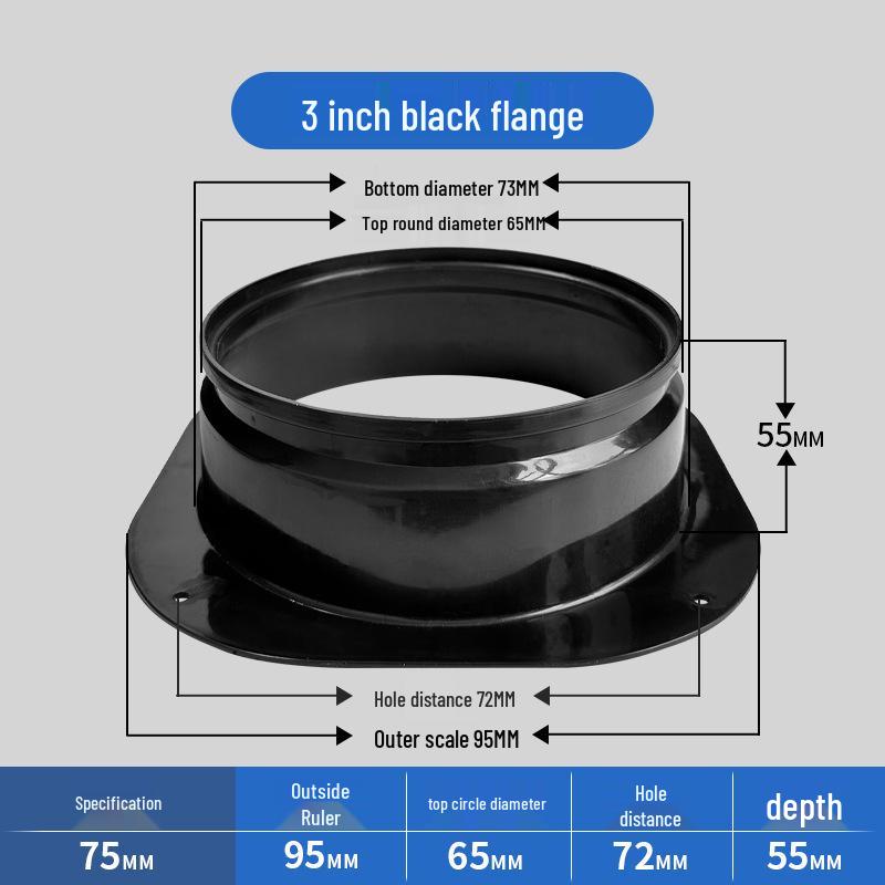 

Fresh Air System Adaptor: Round-to-Square Vent Connector Reducer