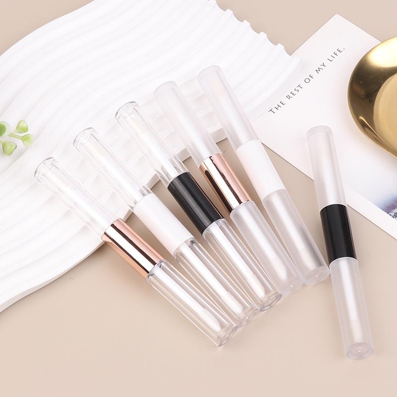 Double Head Clear Empty Mascara Tube With Wand Diy Eyeliner Tube Lip Gloss Bottle Packaging Eyelash Cosmetic Container Bottle