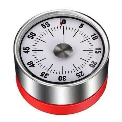 Edelstahl mechanischer Timer Küchentimer Countdown-Timer tragbarer mechanischer Timer rot