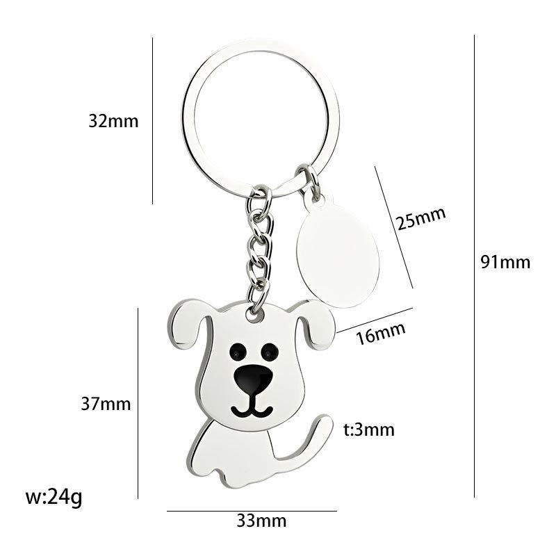 Custom Cartoon Pet Keychain: Puppy & Cat Head-Shaking Pendant - Fun Gift