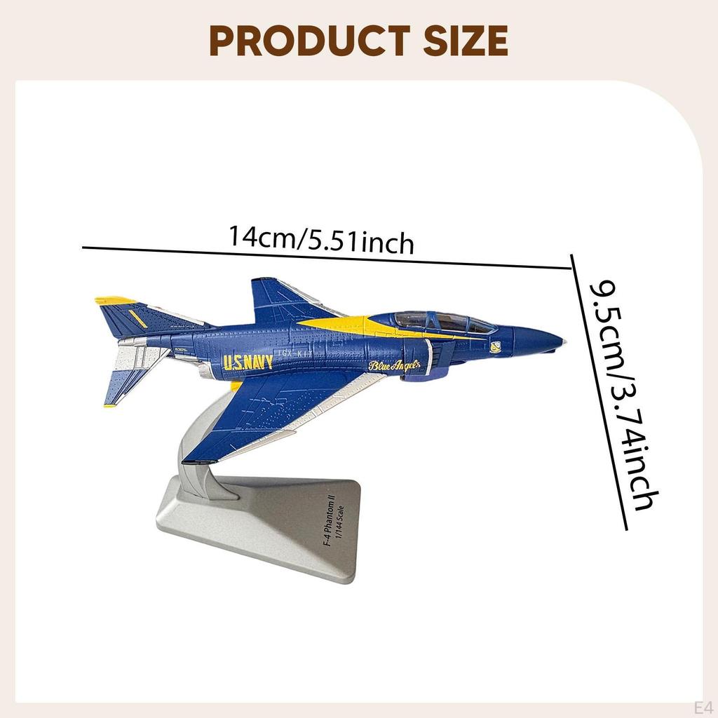1/144 Alloy Fighter Aircraft Model Realistic Collection Toy Simulation Airplane for Desk Shelf Room