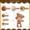 31pcs  Bear Colorful Balloons Balls Cake Toppers for Birthday Baby Shower Party Decorations Supplies
