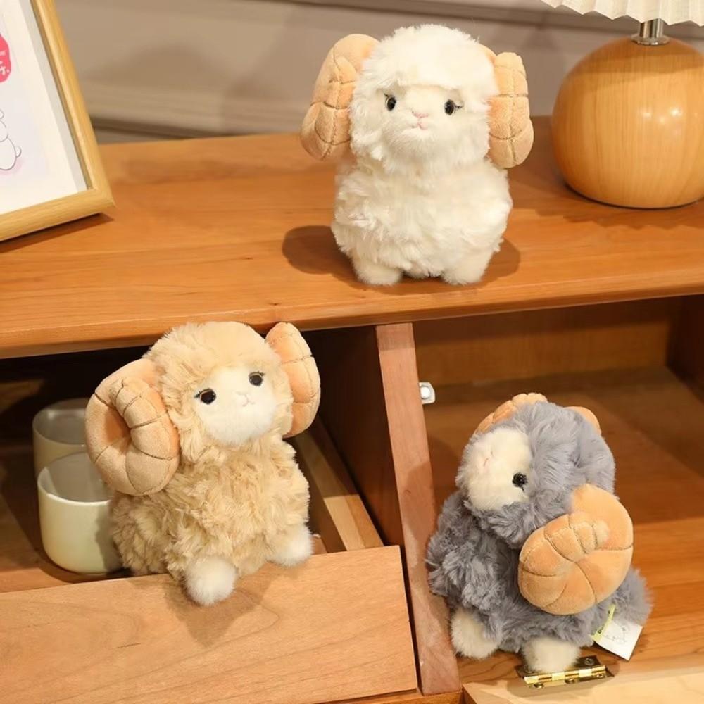 Warm Cozy Simulation Sheep Plush Toy Hugging Appease Sheep Plush Pillow Birthday Gift