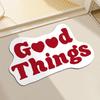 Ins Wind Letter Bathroom Bathroom Door Absorbent Non-Slip Foot Pad Girl Bedroom Decoration Renovation Carpet Floor Mat