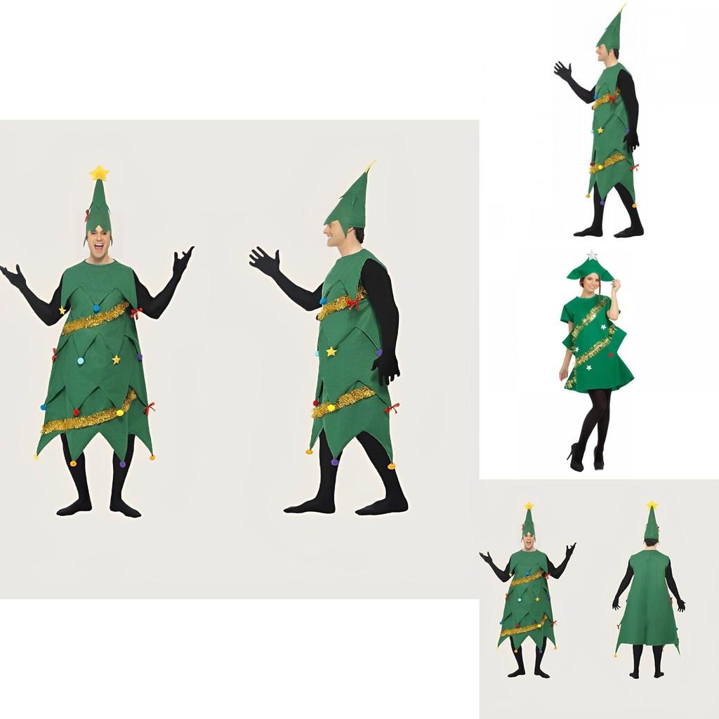 Stylish Men's Women's Christmas Tree Skirt Cosplay Outfit For Holiday Parties