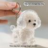 Cute Small Dog Transparent Animal Hair Ball Capsule Storage Box Decorative Dust Collector Keepsake Toy Organizer