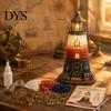 Coastal Inspired Ornaments Sea Glass Lighthouse DIY Kit, 3D Light Up Fragment Art Supplies Craft Lighted Ornament for Adults, Home Table Decoration