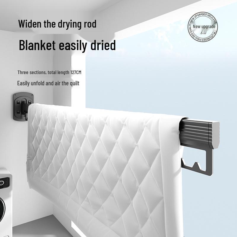 Retractable Wall-Mounted Multi-Functional Indoor Drying Rack