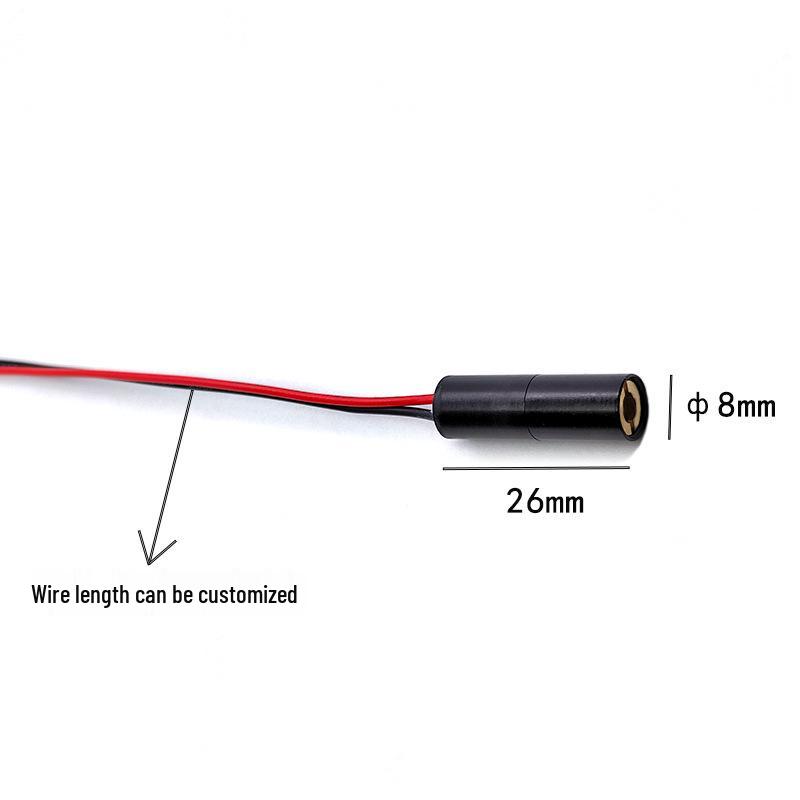 8x26mm 520nm 0.5mW Green Laser Module with Internal Focusing