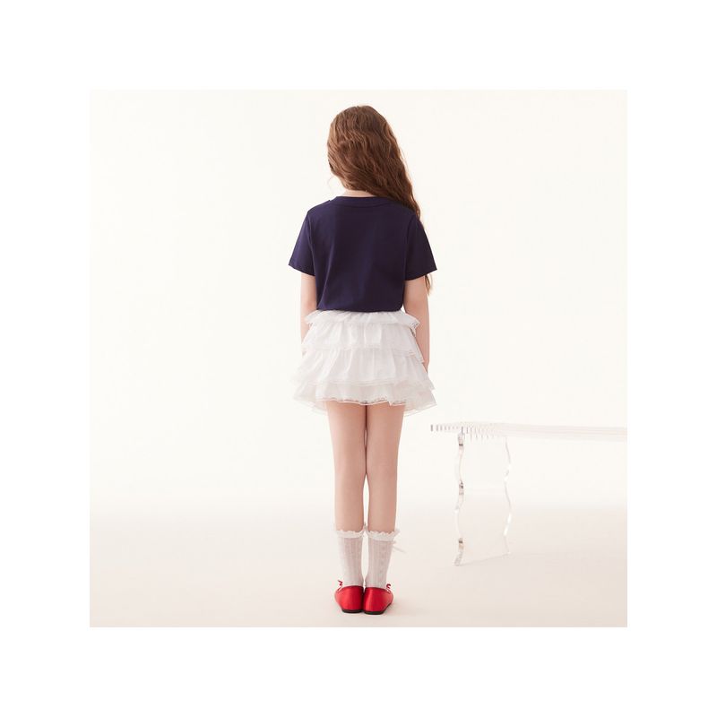 Hello Kitty Girls' Short-Sleeved T-Shirt 100% Cotton Bow Summer Short-Sleeved 2025 New Summer Top