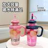 Large Capacity Bounce Cover Student Portable Straw Water Cup