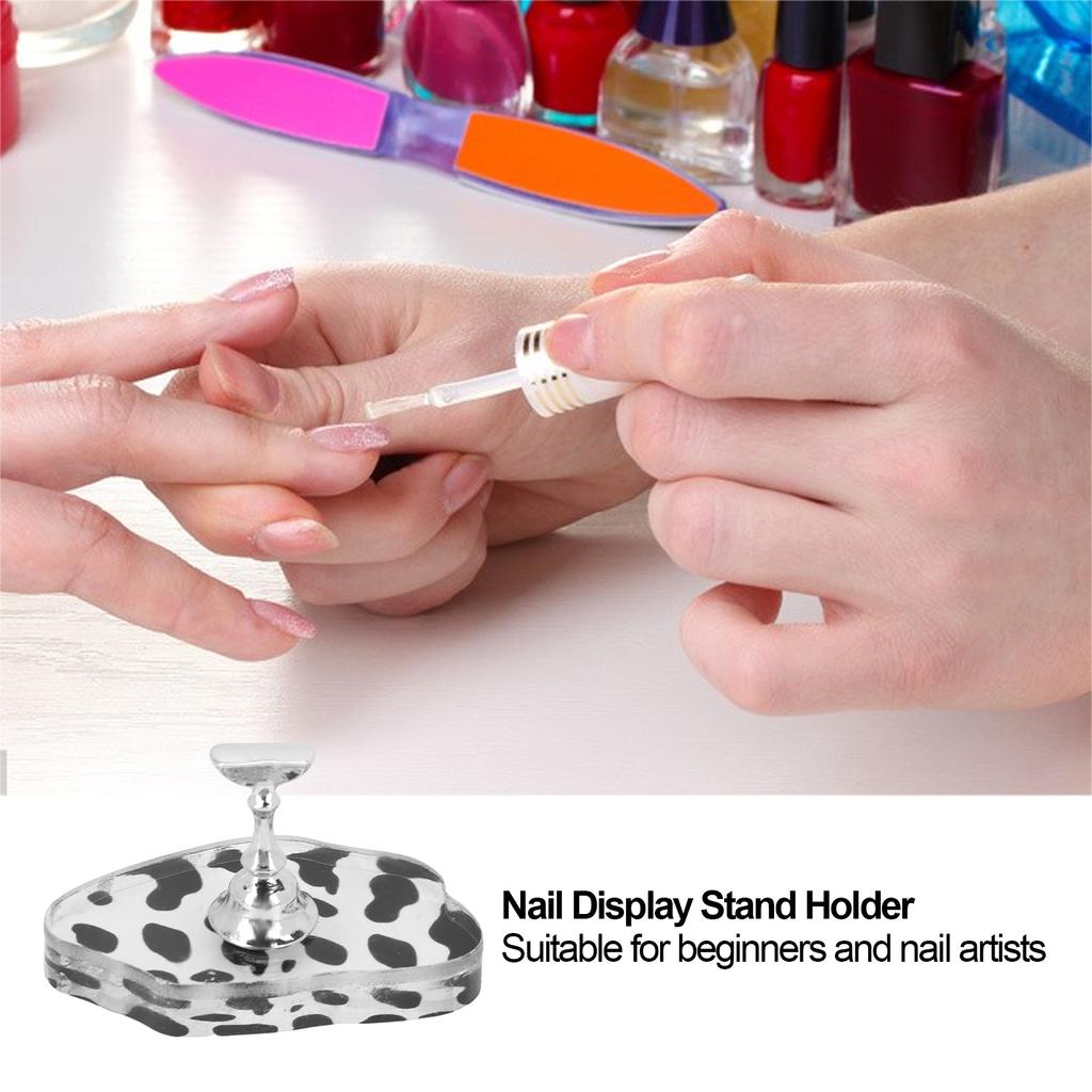 Acrylic Nail Art Display Stand Portable Home Salon Practice Nail Tip Holder for Novice Nail Artist