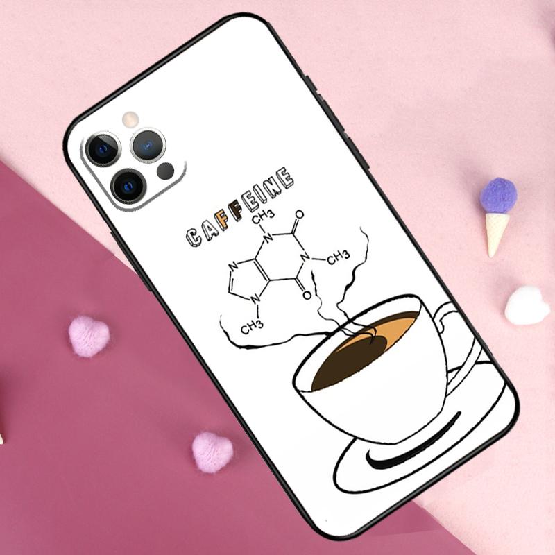 Science Chemistry Caffeine Phone Case For iPhone 17 Pro Max 14 15 16 Plus 11 Pro Max 12 13 Mini 16e 17 Air Back Cover