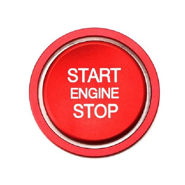 R-Line RS Style Red Aluminum Keyless Engine Push Start Button w/Ring Trim For VW