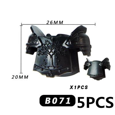 Medieval Military Soldier Weapon MOC Building Blocks Accessories Anime Figures Battle Axes Swords Gun Helmets Vest Toy Gift K018
