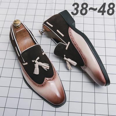 Luxus Herren Designer Brogue Kleid Italien Party Hochzeit Quaste Leder Flats Büro Business Fahrschuhe für Herren Slipper