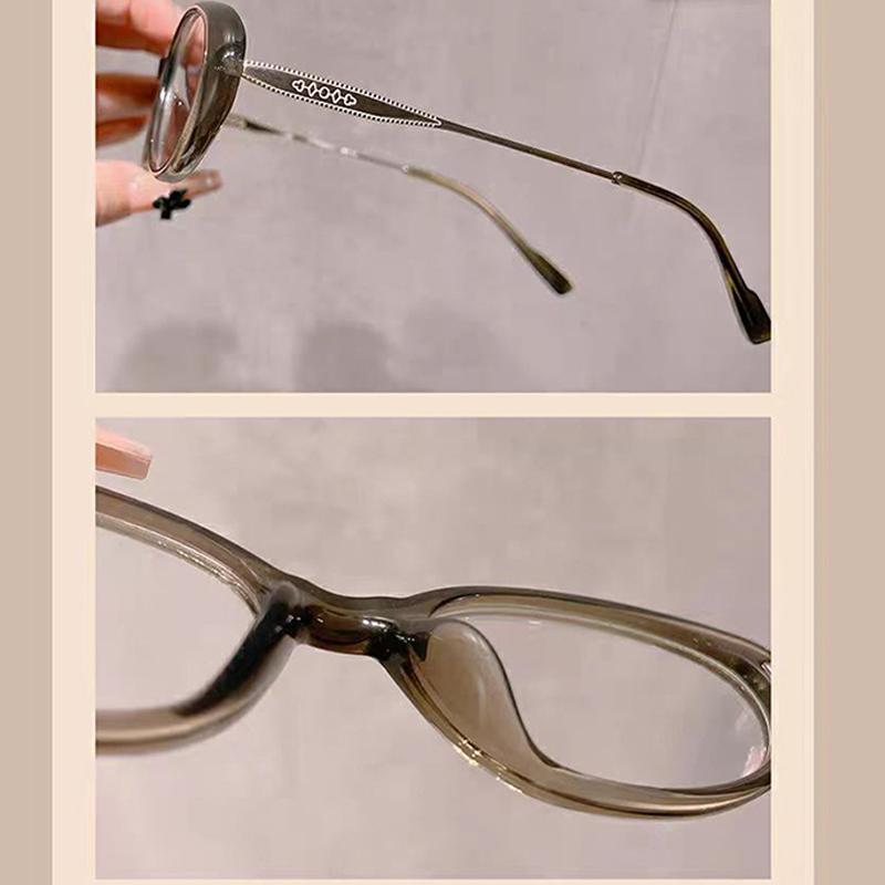 Oval Thick Frame Reading Glasses Fashion Anti Blue Light Optical Eyeglasses Ultralight Presbyopic Glasses for Elderly Women Men