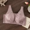 New bra large size full cup with double breasts, large breasts and thin thin D cup lace elderly bra