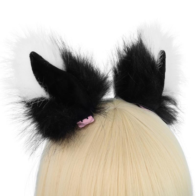 2Pcs Plush Animal Ear Headband Hairpin For Women Girls And Kids Soft Hair Accessory For Cosplay Party Halloween