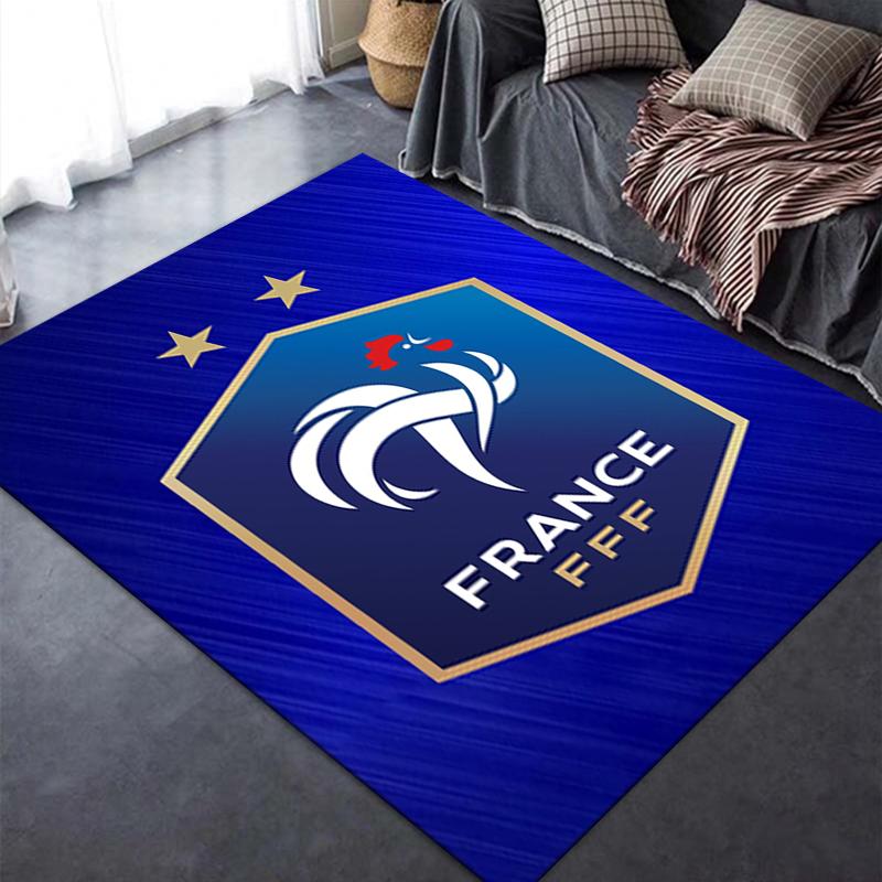 2025 Neuer Frankreich FFF Teppich für Wohnzimmer Schlafzimmer Zuhause Sofadekoration, Kinder Spiel rutschfeste Bodenmatte