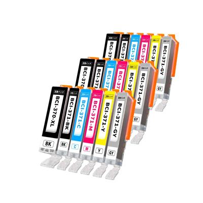 Compatible Canon Ink Cartridges 3 Sets of 6 Colors Cartridges for PIXUS and Individually and Includes a 370, 371, BCI-371XL, BCI-370XL