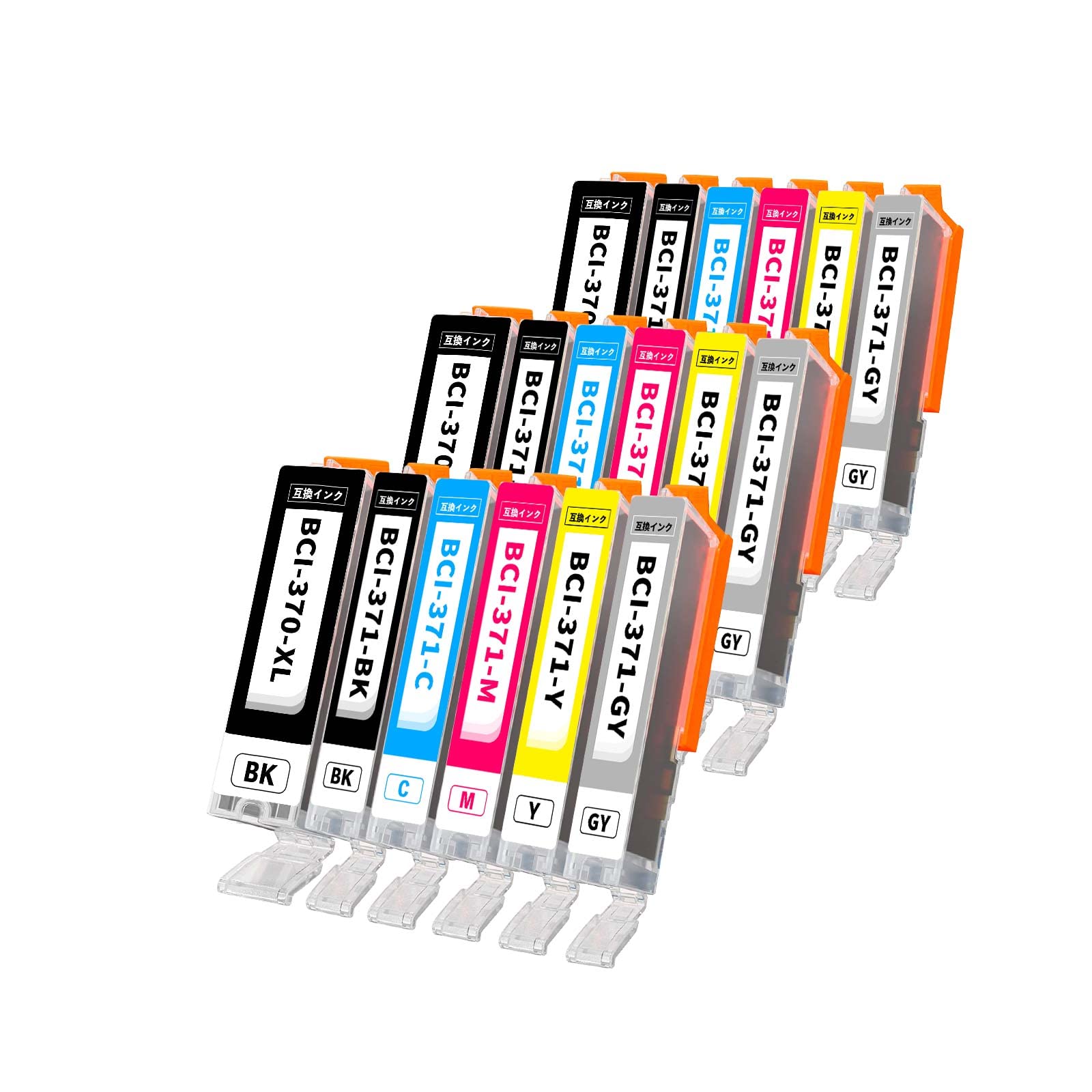 

Compatible Canon Ink Cartridges 3 Sets of 6 Colors Cartridges for PIXUS and Individually and Includes a 370, 371, BCI-371XL, BCI-370XL