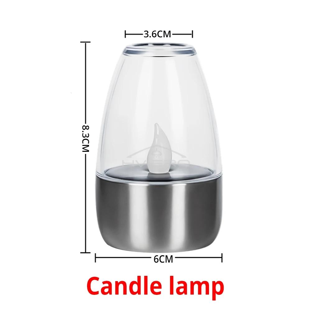 Rechargeable Night Lights LED Solar Candles Light Flameless for Wedding Party Garden Decoration Outdoor Waterproof Lamp