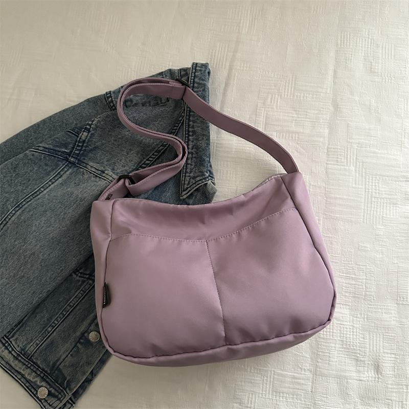 

Женская сумка из нейлоновой ткани 2025 лето новая женская сумка через плечо уличный тренд повседневная сумка брызгозащищенная сумка-мессенджер фиолетовый